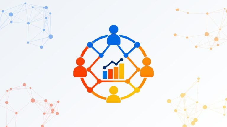Il logo di Statistica Sociale su uno sfondo di reti